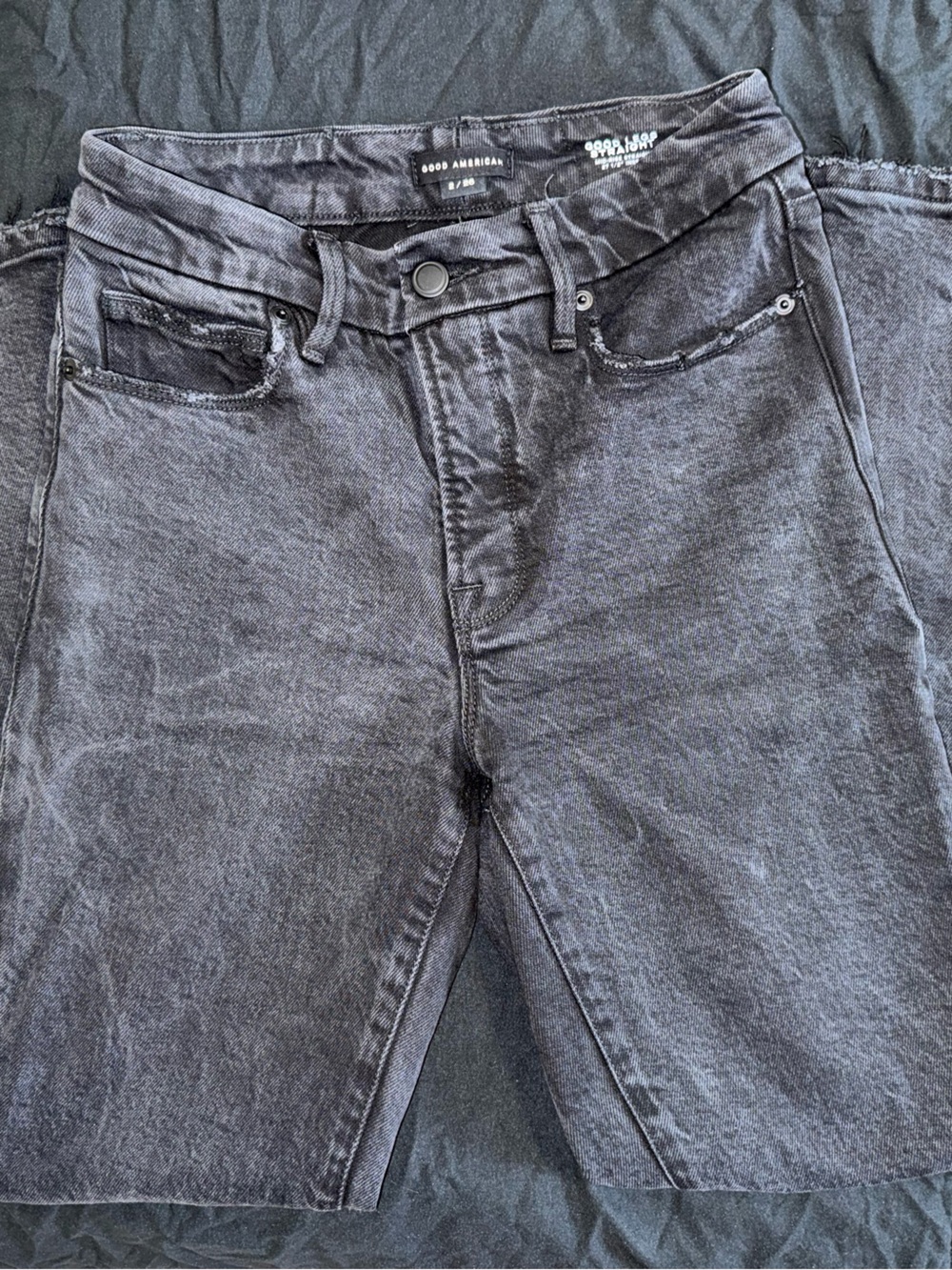 Good American Black/Gray Skinny Jeans